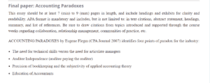 Final Paper Accounting Paradoxes