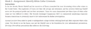 Identify White Collar Criminals