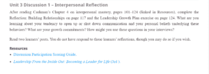 Interpersonal Reflection