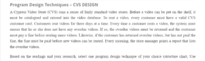 Program Design Techniques - CVS DESIGN