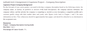 Capstone Project Company Background
