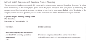 Capstone Project Plan