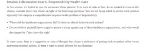 Responsibility Health Care