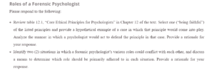Roles of a Forensic Psychologist