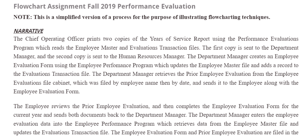 Performance Evaluation Flowchart | Free Essay Example