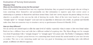 Evaluation of Survey Instruments