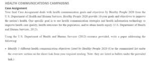 Health Communication Goals and Objectives
