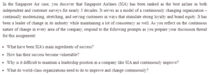 Singapore Air-Continuing Service Improvement