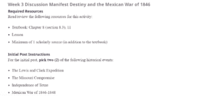 Manifest Destiny and the Mexican War of 1846