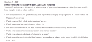 Quantitative Health Data