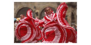 Image of women dancing at the Hispanic Heritage Month festival