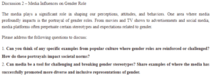 Media Influences On Gender Role