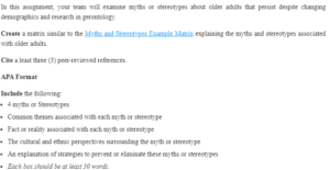 Myths And Stereotypes Matrix