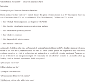 Classroom Simulation Paper