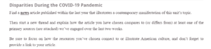 Disparities During the COVID-19 Pandemic