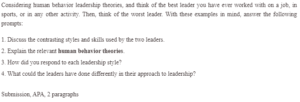 Human Behavior Leadership Theories