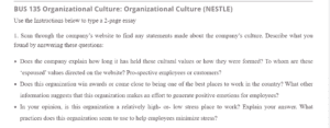 Nestlé Organizational Culture
