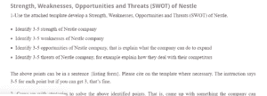 Nestle SWOT Analysis