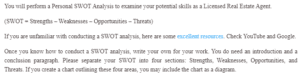 Real Estate Personal SWOT Analysis