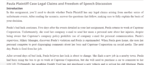 Legal Claims and Freedom of Speech