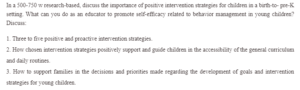 Positive Intervention Strategies