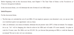 Calculating The Cost of an MBA Degree