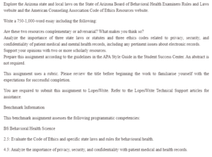 Ethics in Behavioral Health Practice