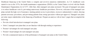 Healthcare Financing In The United States