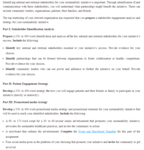 Sustainability Initiative Stakeholder Engagement Analysis And Strategy