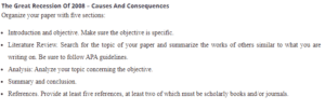 The Great Recession Of 2008-Causes And Consequences