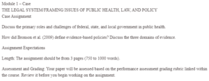 Framing Issues of Public Health, Law, and Policy