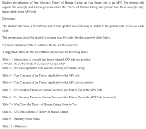 Theory of Human Caring on APN Role