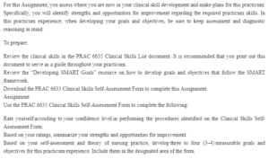 Clinical Skills Self-Assessment Form