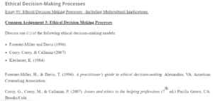 Ethical Decision-Making Processes