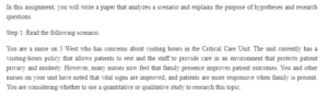 Hypotheses and Research Question