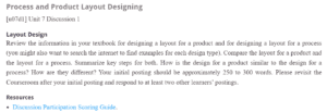 Process and Product Layout Designing