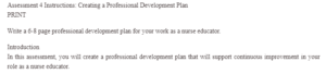 Professional Development Plan