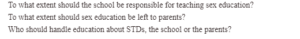 Sex Education in School