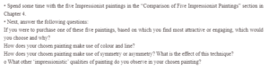 Comparison of Five Impressionist Paintings
