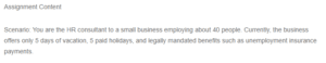 Compensation and Benefits Recommendations