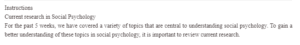 Current Research in Social Psychology