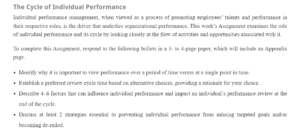 Cycle of Individual Performance