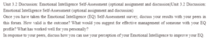 Emotional Intelligence Self-Assessment