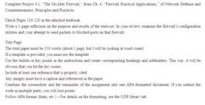 Firewall Practical Applications-McAfee Firewall