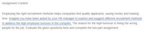Human Resources Recruitment Methods