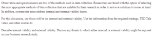 Internal and External Validity