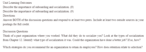 Onboarding and Socialization