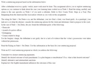 Sentencing Proposal Report-State vs Stu Dents Court Case