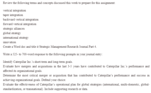 Strategic Management-Caterpillar Inc