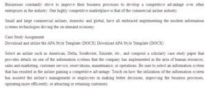 The Use of Transaction Processing System By Emirates Airlines To Gain Competitive Advantage